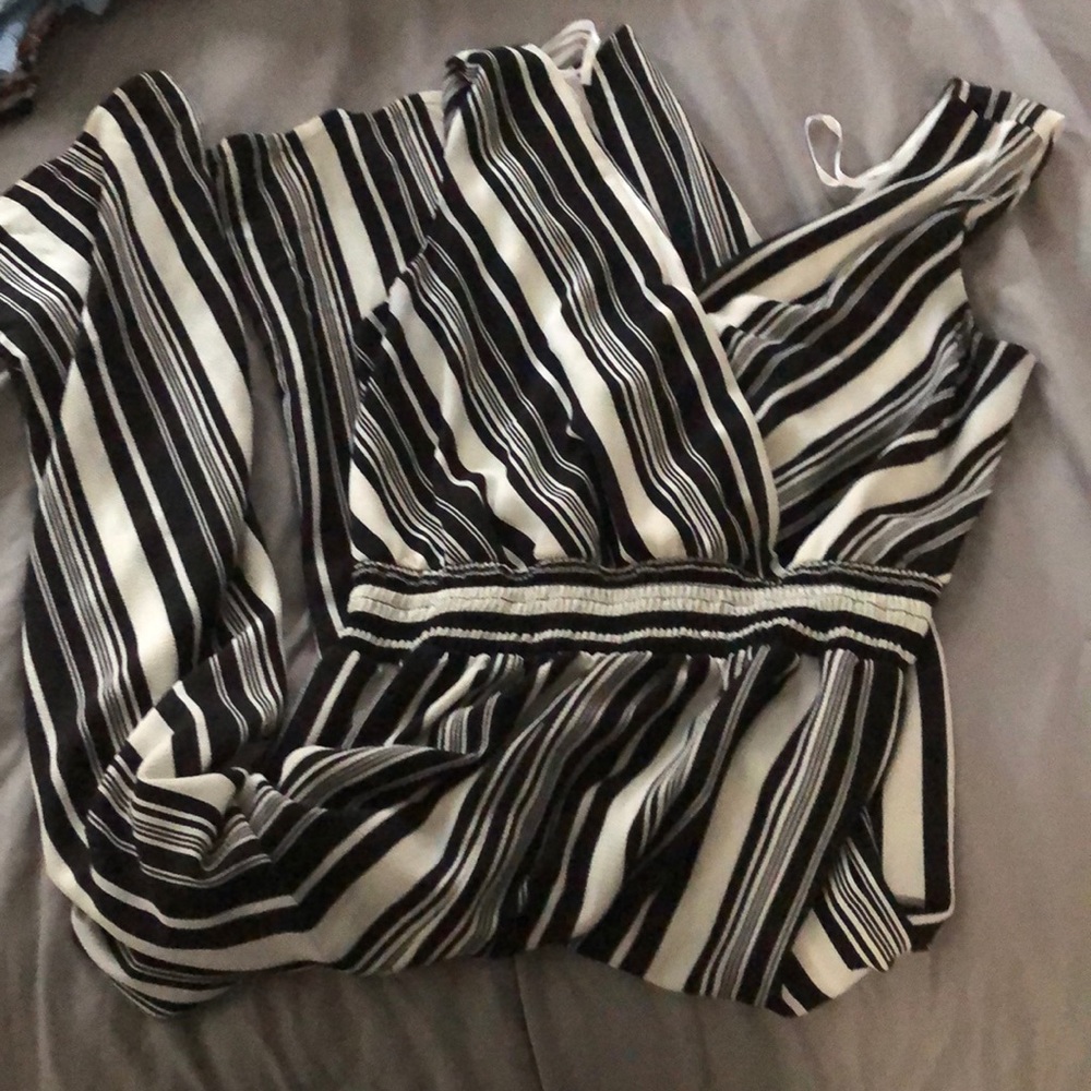 Black and white striped jumper
